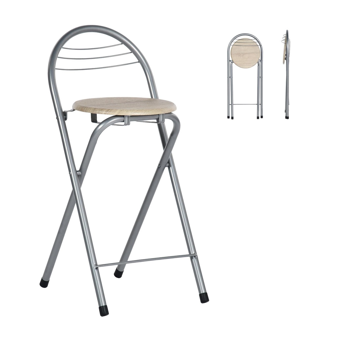 Liink1Ga 1 Stück Barhocker Klappbar mit Lehne, Klapphocker Faltbar Bar Hocker Klappbar Stuhl Barstüh