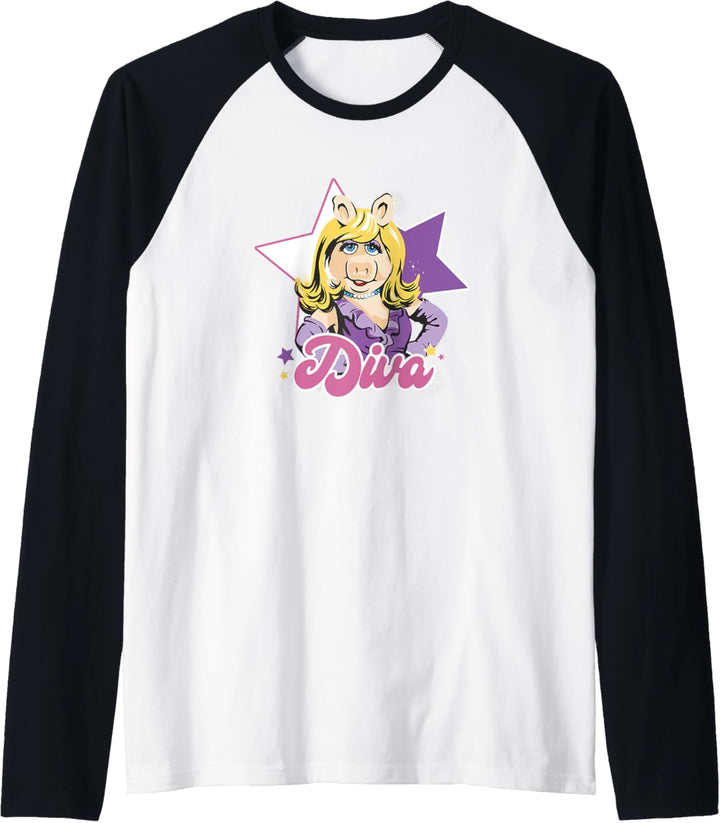 Porträt von Miss Piggy Diva von Disney Die Muppets Raglan