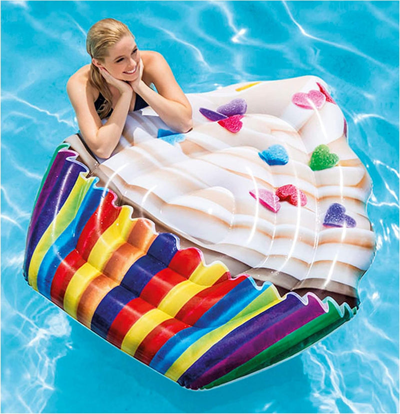 Intex 58770 Matratze mit Druck Realistische Cupcake, 142 x 135 cm