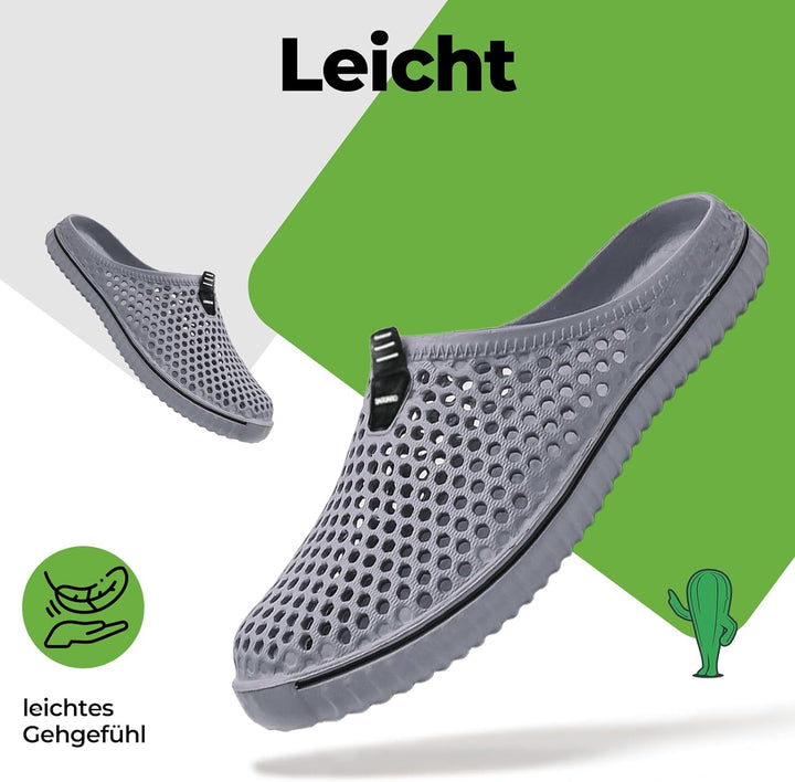 SAGUARO Clogs Pantoletten Herren Damen Sommer Atmungsaktiv Hausschuhe Gartenschuh Beach Slipper Gr.3