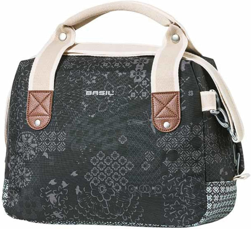 Basil Unisex – Erwachsene Bohème Lenkertasche, Schwarz, 8 Liter, 38 cm x 16 cm x 38 cm