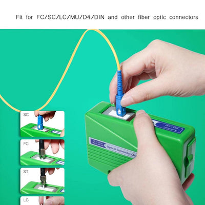Reiniger für Glasfaserstecker mit über 500 Reinigungstüchern, Kassettentyp-Reiniger für die Endfläch