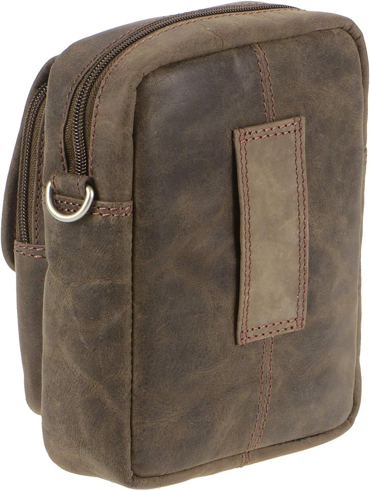 Bear Design Gürteltasche Dark Nature Herren Damen braun Leder