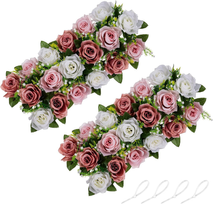 NUPTIO Hochzeit Blumenschmuck für Tische 2 Stück 50cm Lange Frühlingsblumen Arrangements Künstlicher