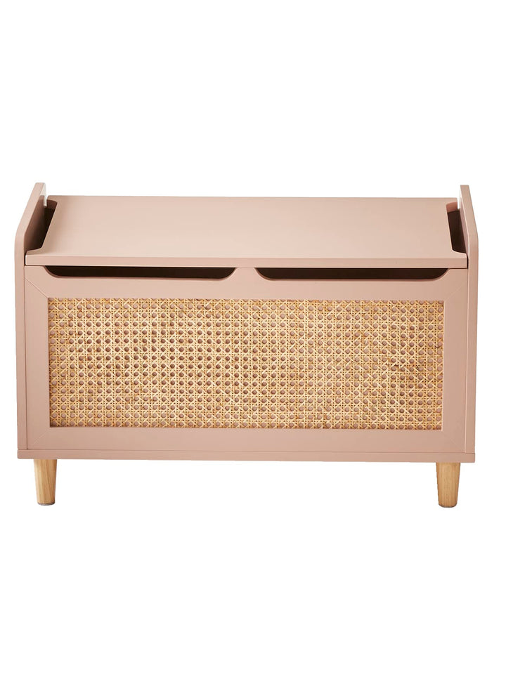VERTBAUDET Spielzeugkiste, Holz, Rosa, TU Rosa Sie, Rosa Sie