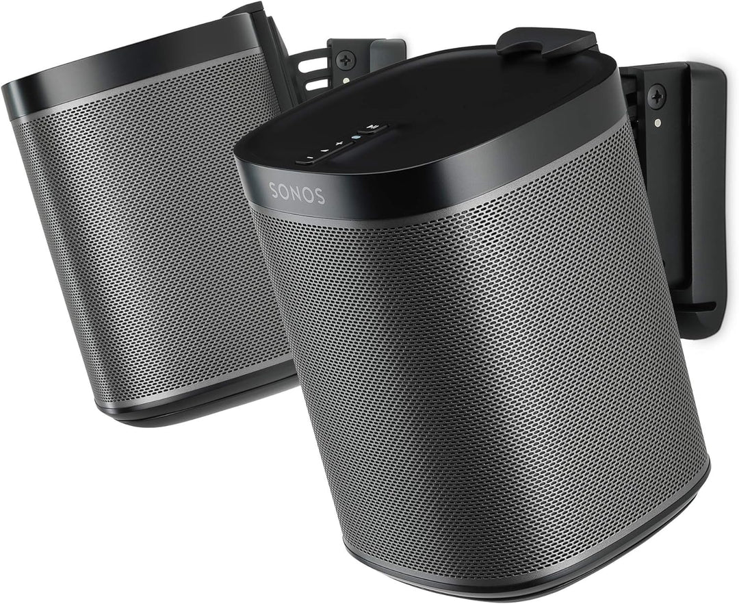 Flexson Wandhalterung Geeignet für Sonos One, One SL und Play:1 - Schwarz (Paar) Schwarz Paar Single