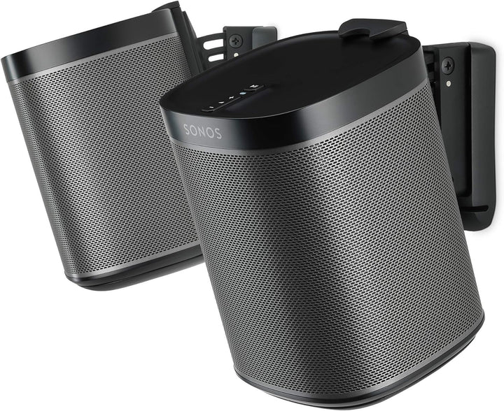 Flexson Wandhalterung Geeignet für Sonos One, One SL und Play:1 - Schwarz (Paar) Schwarz Paar Single