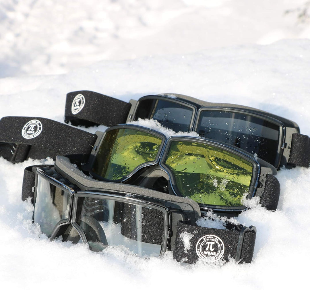 PiWear® Nevada klar Motorradbrille für Brillenträger geeignet Überbrille Brille über Brille für Helm