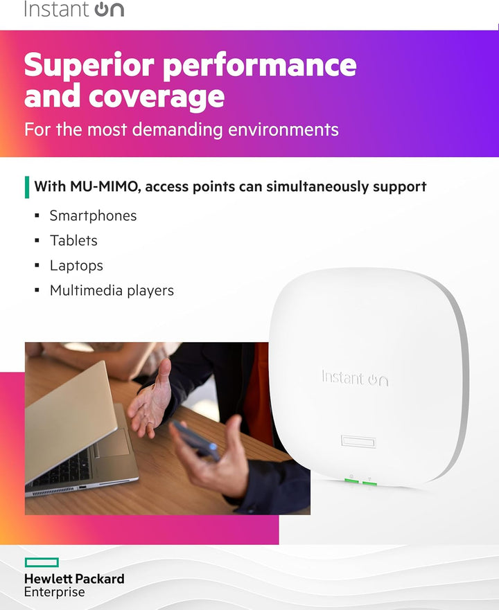 Aruba Instant On AP25 4x4 Wi-Fi 6 Access Point | RW Rest-of-World-Modell | Netzteil Nicht im Lieferu