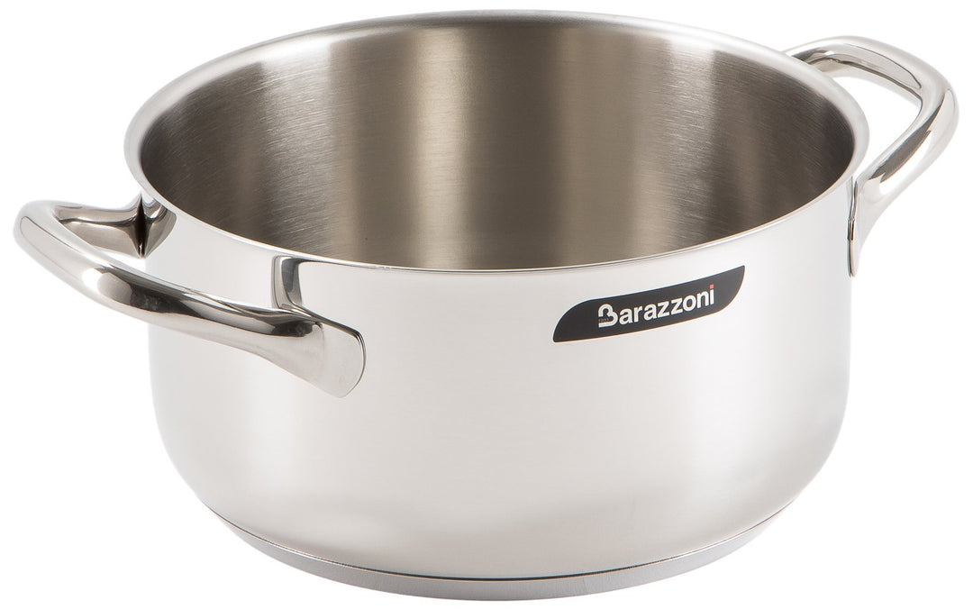 Barazzoni Chef Line Stielkasserolle Zwei Griffen cm 24 Stahl, cm 24