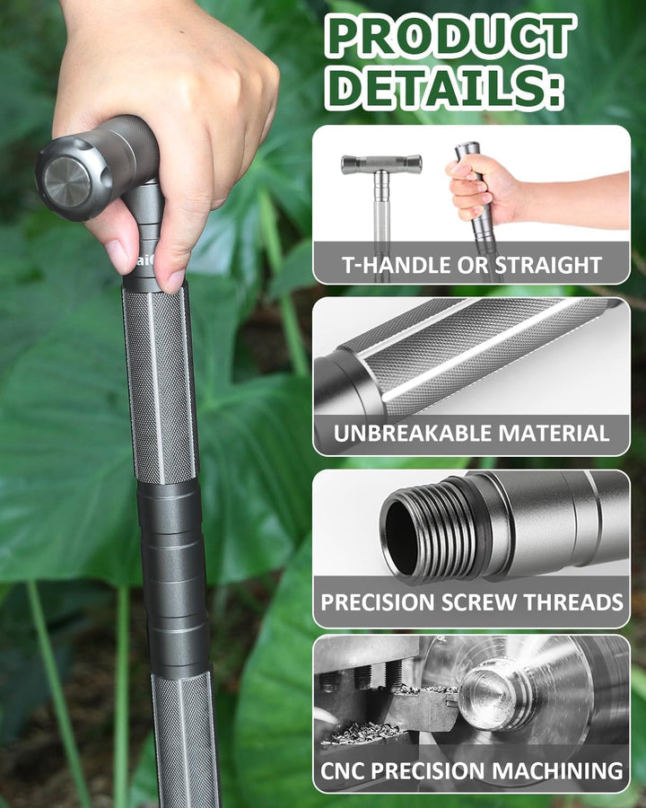 aiGear Taktischestöcke/Wanderstöcke | Upgraded Aluminium Taktische Pole Taktischer Stock | Outdoor 5