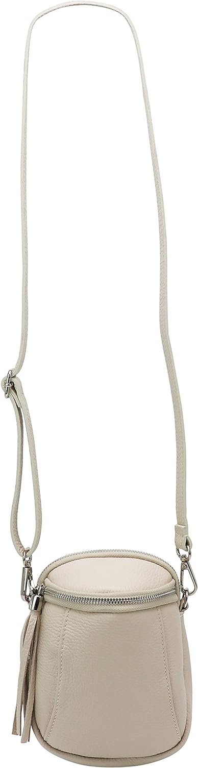 SH Leder Damen Handytasche Umhängetasche Geldbörse Multifunktion Beutel Schultertasche aus Echtleder