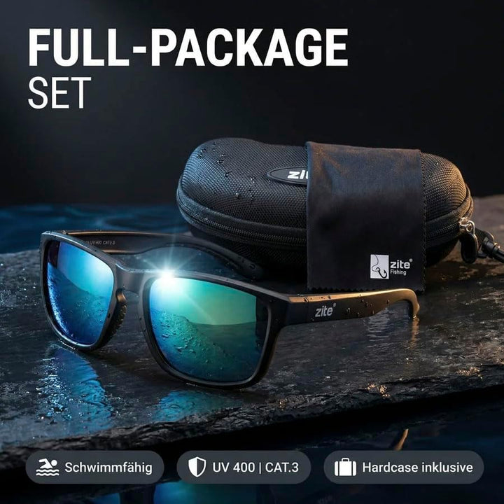 Zite Fishing Polarisationsbrille | Culo | Polbrille Angeln verspiegelt, UV400 & Schwimmfähig | Ultra