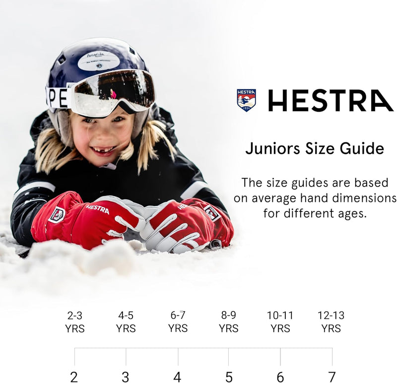 HESTRA Army Leather Heli Ski Jr. 3-Finger rot - 4