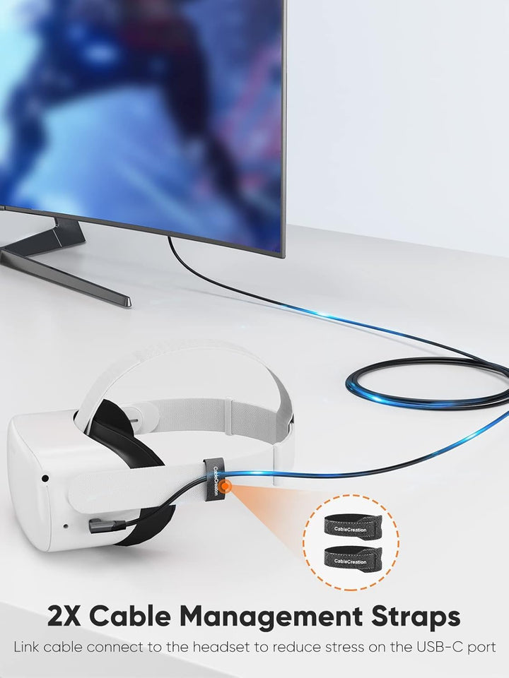 Kompatibel mit Quest 2 Link Kabel 5M, CableCreation USB 3.2 Gen1 auf USB C Kabel 5 Gbps, Link Kable