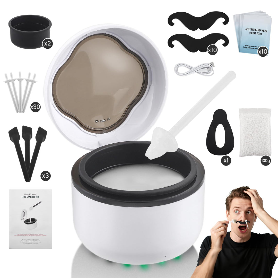 Nasenwachsset für Männer und Frauen, Nasen Waxing Kit, Nasenhaarentferner für Ohr Augenbraue Bart, M