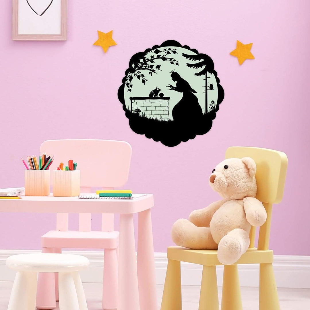 lumentics Märchenaufkleber Fröschkönig - Im Dunkeln leuchtender Motiv-Aufkleber. Sticker mit angepas