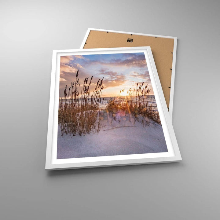 Wandposter Art Prints 50x70cm Poster Weissrahmen Westen auf der Strand Küche Wanddeko Bild Wand Kuns