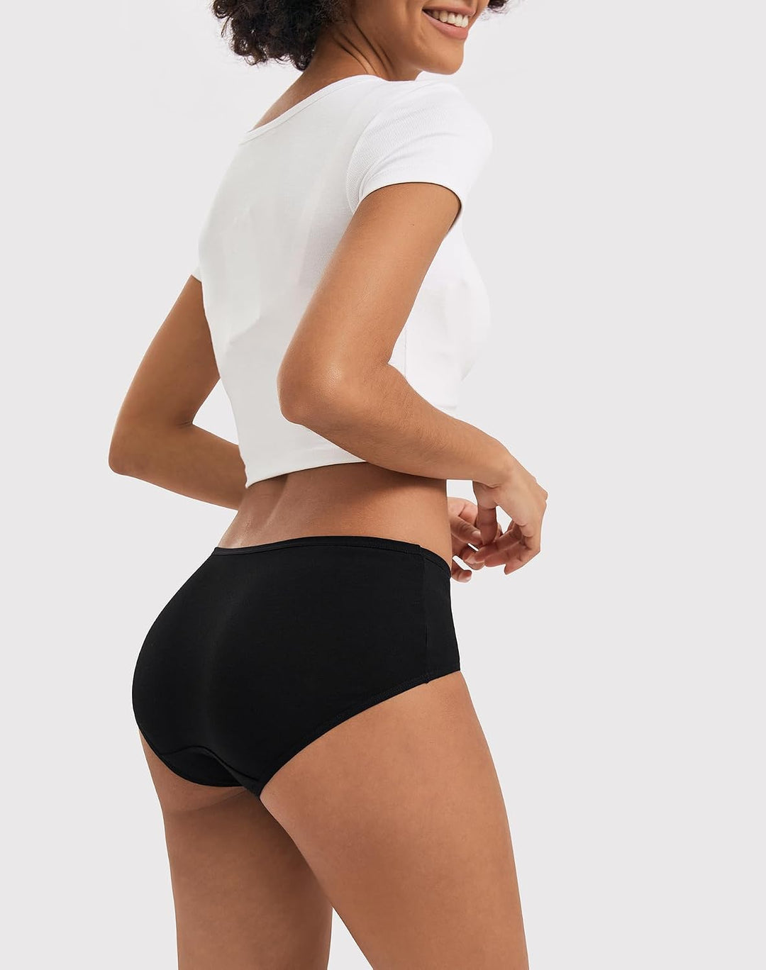 INNERSY Unterhosen Damen Baumwolle Atmungsaktive Hipster Unterwäsche Basic Bequem Panties 6er Pack L