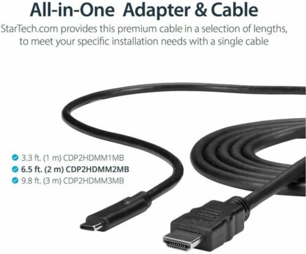 StarTech.com USB-C auf HDMI Adapterkabel - 2m - Thunderbolt 3 kompatibel - USB Type-C zu HDMI Konver