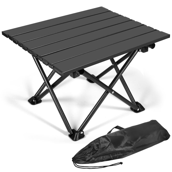 Klappbarer Campingtisch, Ultraleichter Tragbarer Campingtisch aus Karbonstahl mit Tragetasche für Ou