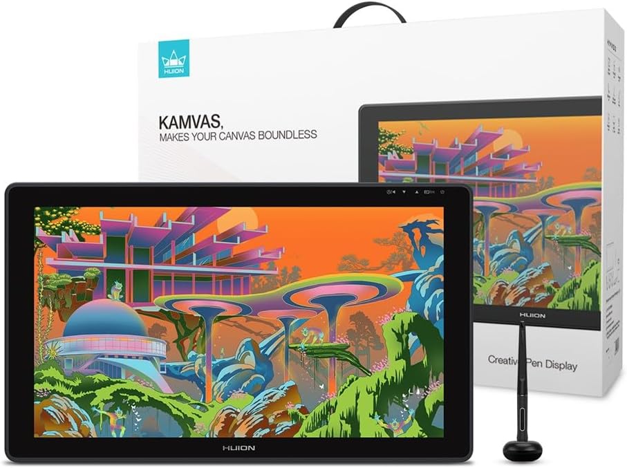 HUION Kamvas 22 Plus tablette Graphique Noir 476,64 x 268,11 mm USB