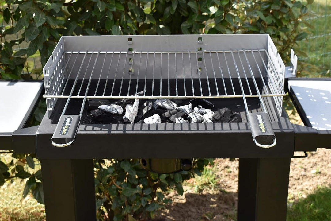 Cook'in garden - Zuschneidbarer Grill aus verchromtem Stahl - Ideal für Grill - Soft-Touch-Griffe -