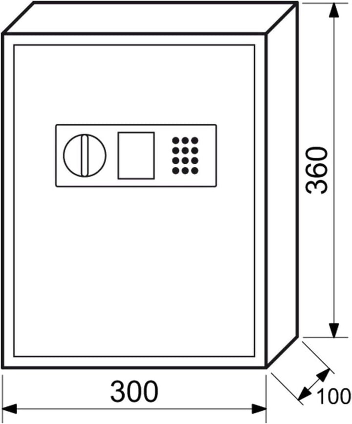FELGNER Schlüsseltresor mit elektronischem Pin Code Sicherheitsschloss | 48 Haken | farbige Schlüsse