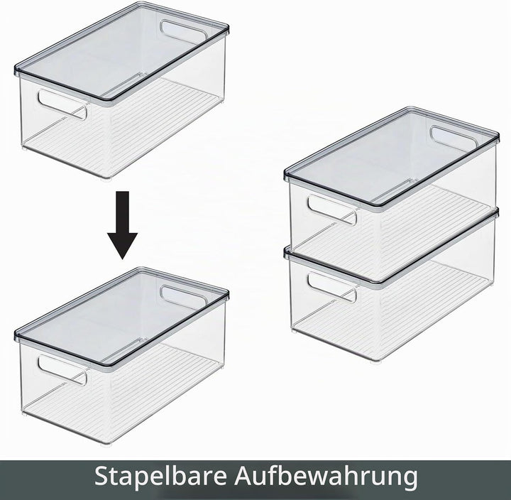 mDesign 4er-Set Kosmetik Organizer – praktische Kosmetikaufbewahrung aus Kunststoff mit abnehmbarem