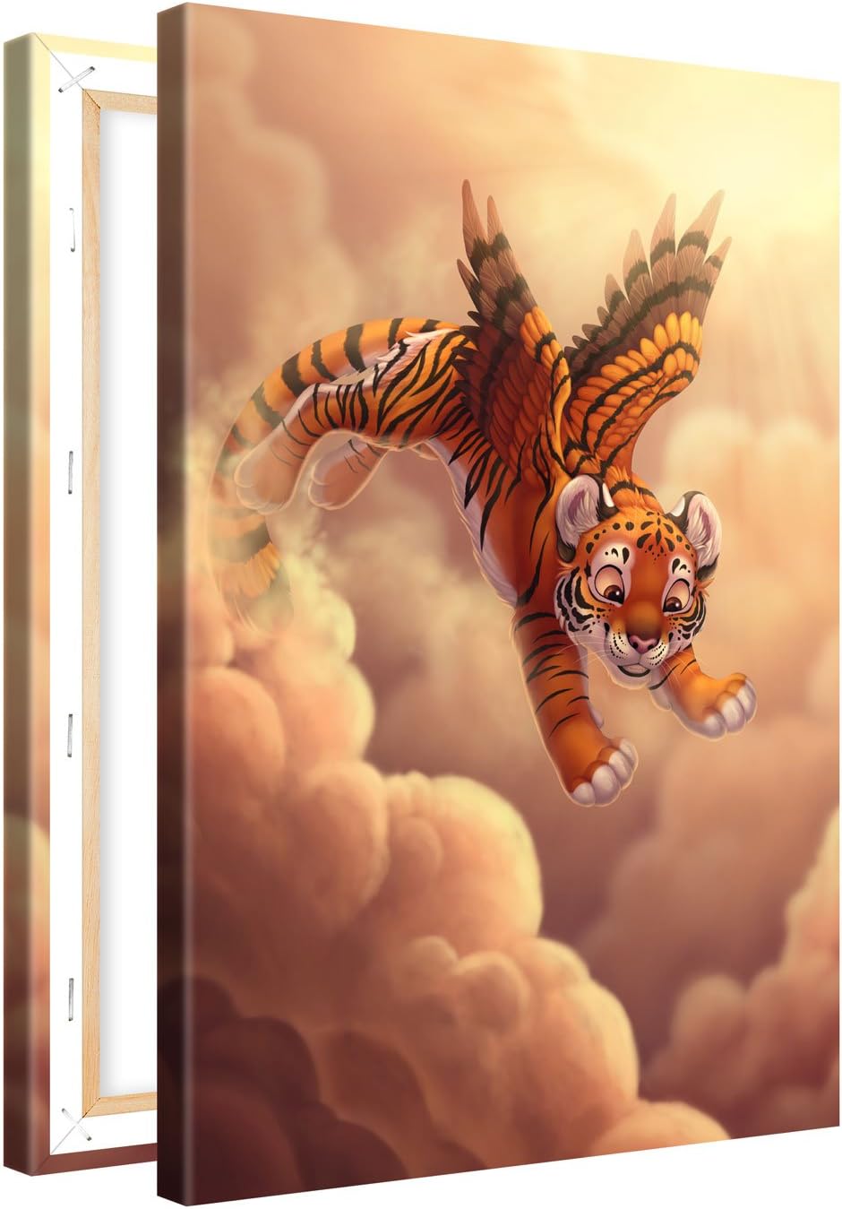 Picanova – Cloud Jumping 60x40cm – Premium Leinwanddruck – Kunstdruck Auf 2cm Holz-Keilrahmen Für Sc