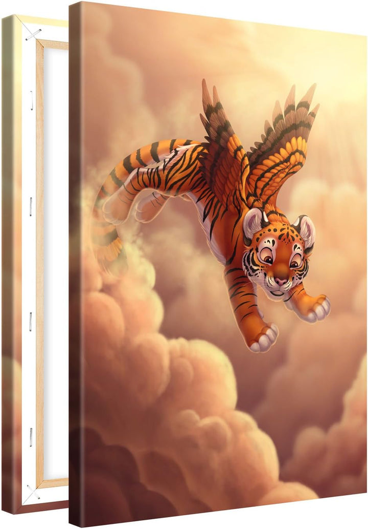 Picanova – Cloud Jumping 60x40cm – Premium Leinwanddruck – Kunstdruck Auf 2cm Holz-Keilrahmen Für Sc