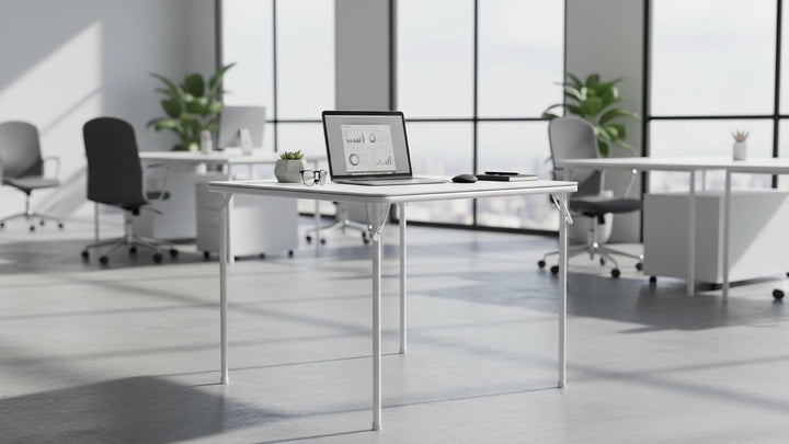 Quadratischer Klapptisch, tragbarer, robuster Kartentisch mit Vinylplatte, für drinnen und draussen,