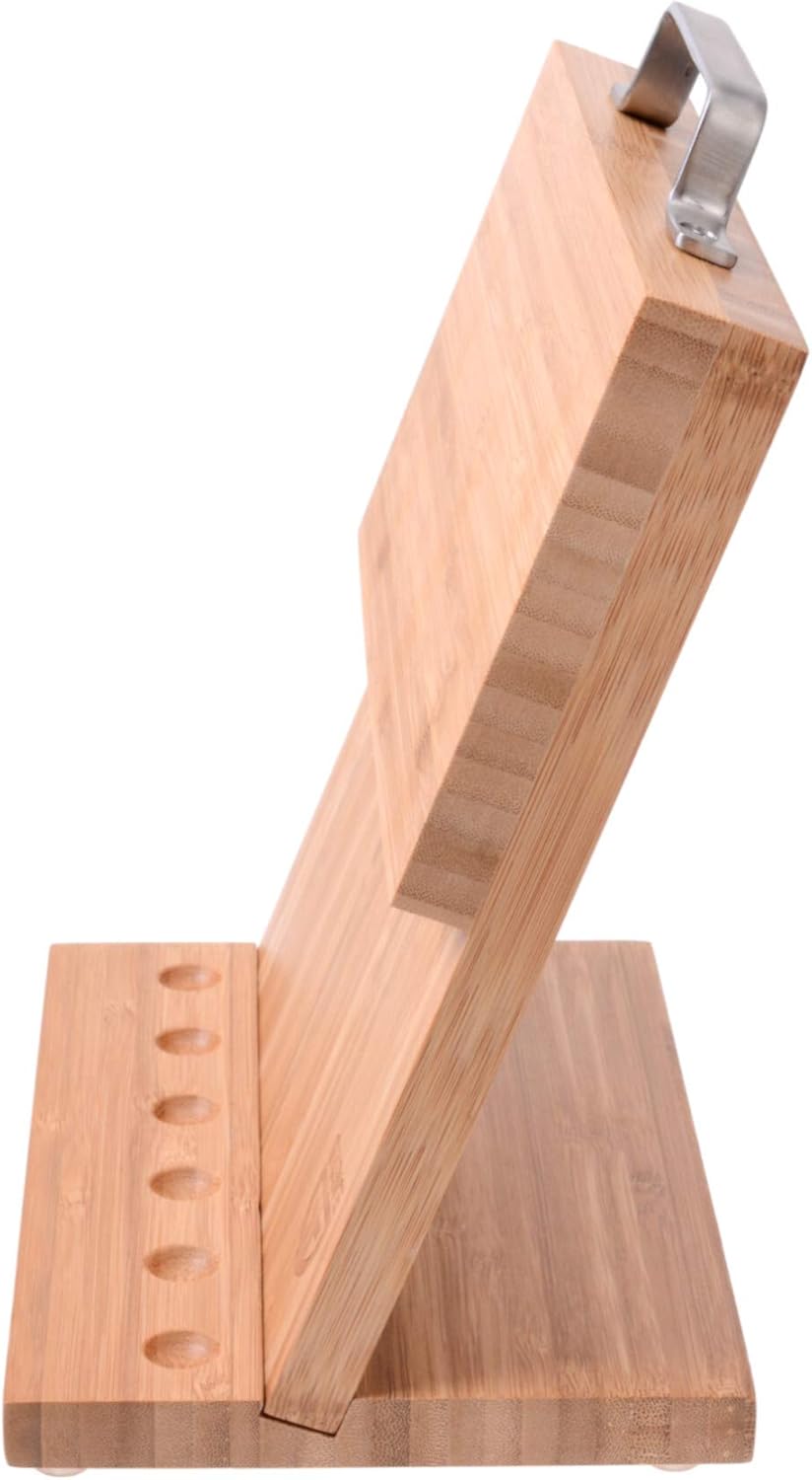 GRÄWE Magnet-Messerhalter Bambus mit Brötchenmessern bunt Bunt 6er Messerset inkl. Messerblock, Bunt