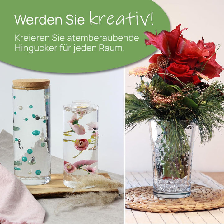 Comforder – Wasserperlen durchsichtig – Deko Wasserperlen für Pflanzen in Vase, ca. 100.000 Hydroper