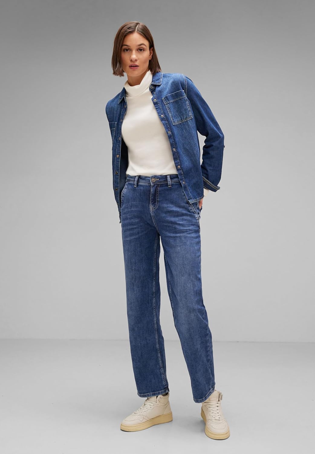 Street One Damen Jeanshose Casual Fit, 32W / 28L