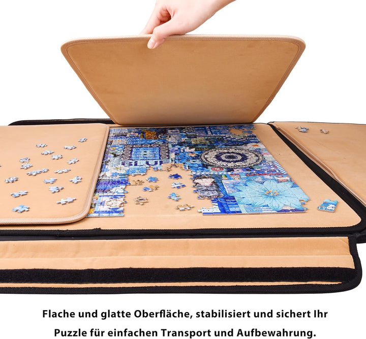 Truwheelz 1500 Teile Puzzlebrett, tragbares Puzzlebrett, Puzzletischplatte, Puzzle-Aufbewahrung mit