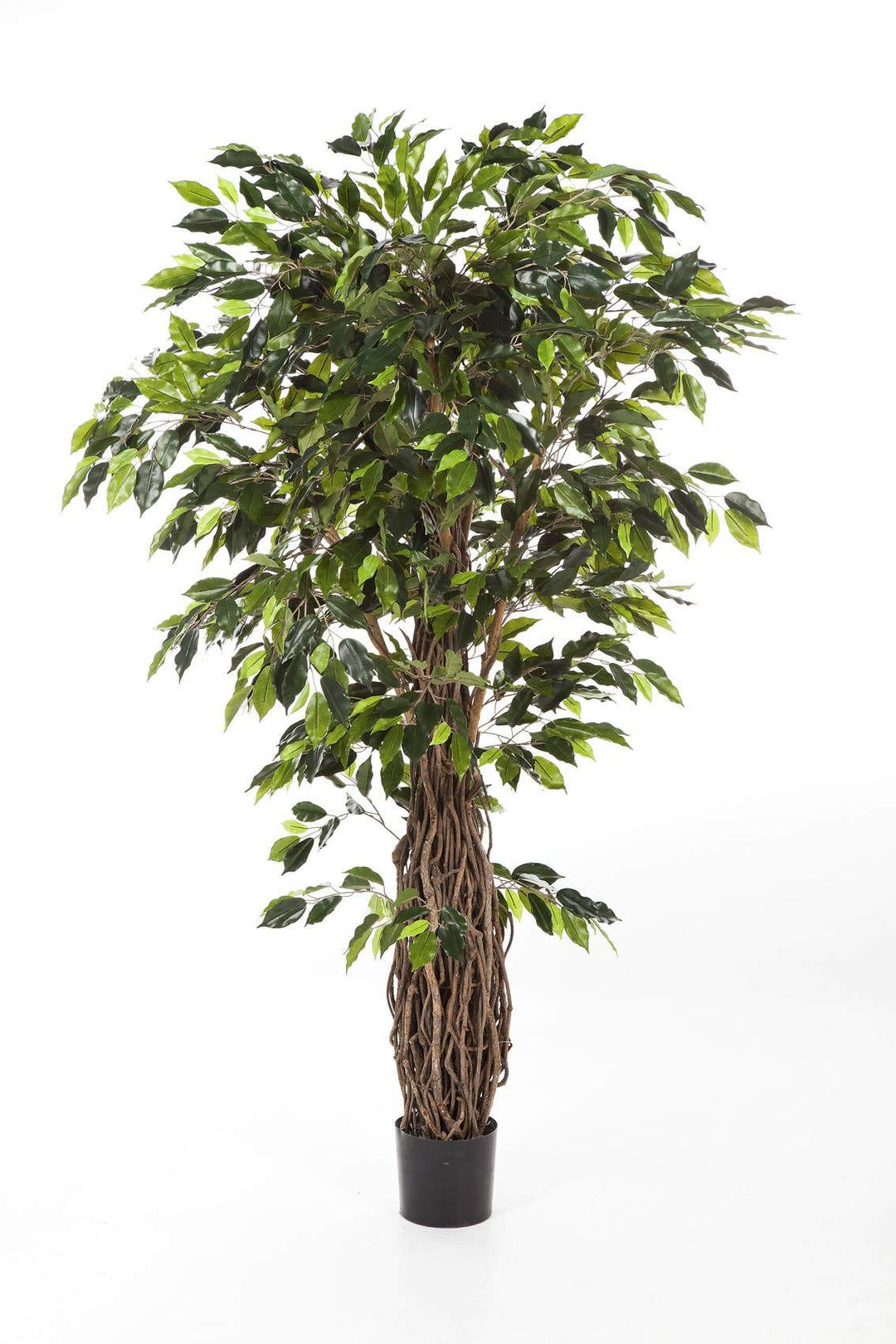 artplants.de Kunst Ficus PHIPSO, 3965 grüne Blätter, üppiger Naturholzstamm, Deluxe, 270cm - Deko Fi