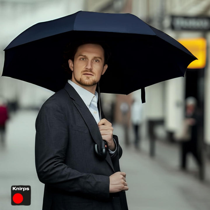 Knirps Taschenschirm T.260 Medium Duomatic Black - Automatisches Öffnen und Schliessen - winddicht -
