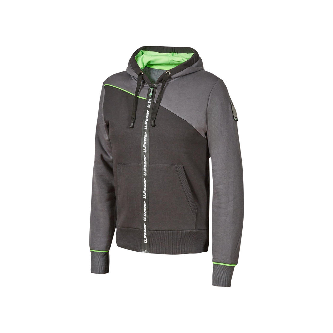 U-Power JUPITER, Sweatshirt, leichte Kapuzenjacke, warmes Fleece, Kunstpelz gefütterter Mantel, durc