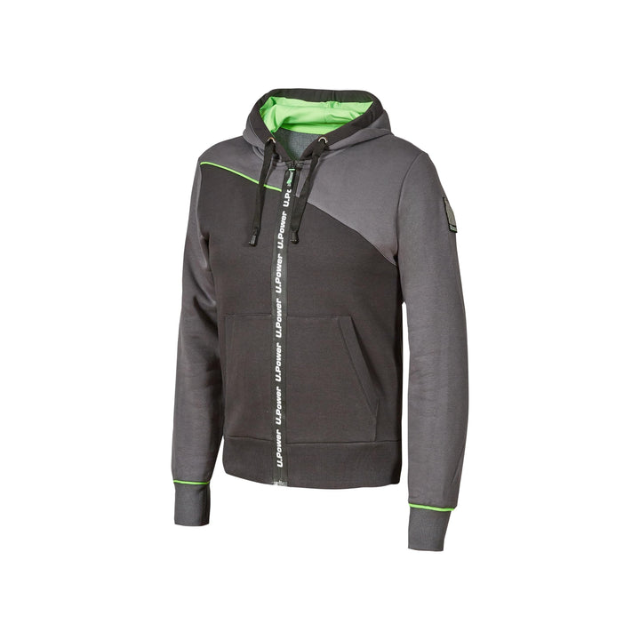 U-Power JUPITER, Sweatshirt, leichte Kapuzenjacke, warmes Fleece, Kunstpelz gefütterter Mantel, durc