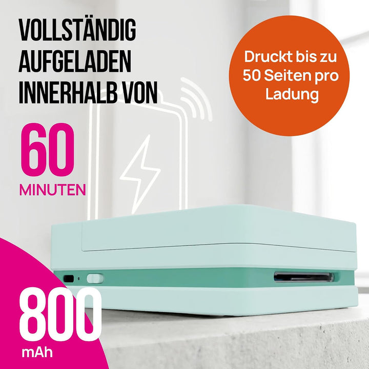 Nelko Fotodrucker PP01 Farbe Tragbarer Mini Fotodrucker, Grün