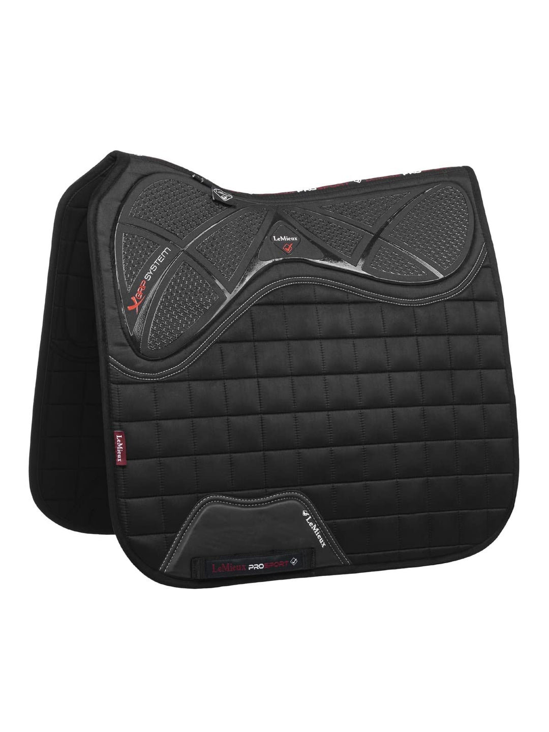 LeMieux X-Grip Silicone Dressage Square Dressurschabracke L Schwarz, L Schwarz