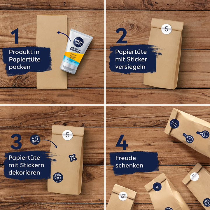 NIVEA MEN Adventskalender 2021 für 24 einzigartige Verwöhnmomente, Weihnachtskalender mit ausgewählt