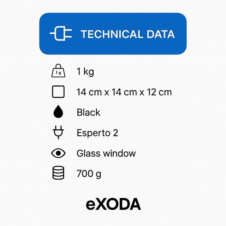 eXODA Bohnenbehälter 700g Erweiterung geeignet für Tchibo Esperto 2