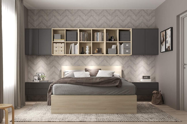 Iconico Home QBE, Wandwürfel mit 4 Fächern, Eingang, Wohnzimmer, Schlafzimmer, Jugendzimmer, Arbeits