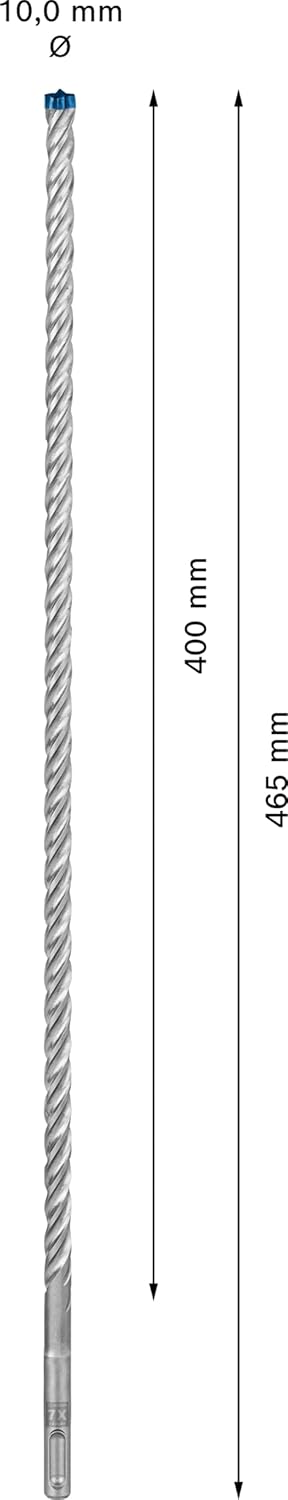 Bosch Professional 1x Expert SDS plus-7X Hammerbohrer (für Stahlbeton, Ø 10,00x465 mm, Zubehör Bohrh