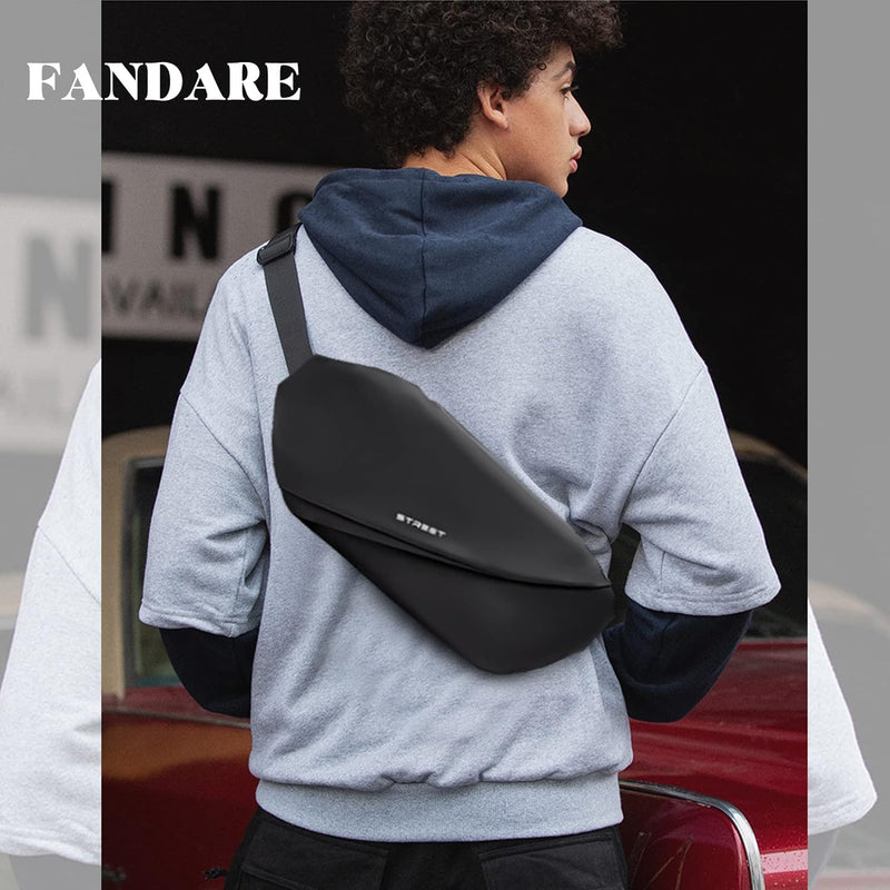 FANDARE Ultraleicht Brusttasche Sling Rucksack Daypacks Sport-Schultertaschen für Herren Schultertas