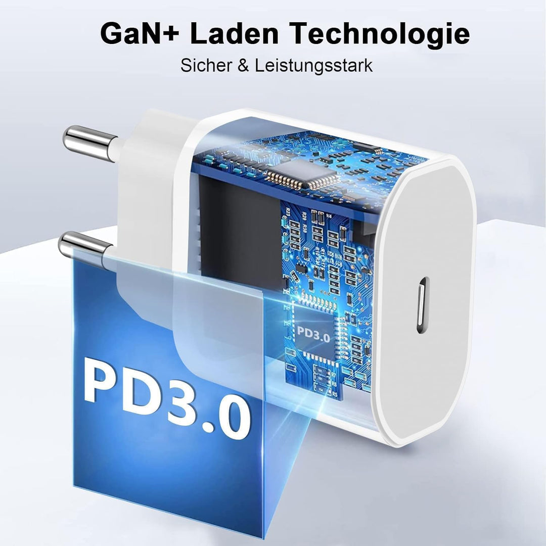 2 Pack iPhone Schnellladegerät und Schnellladekabel Ladekabel für iPhone 14 13 12 11 Pro Max Plus Mi