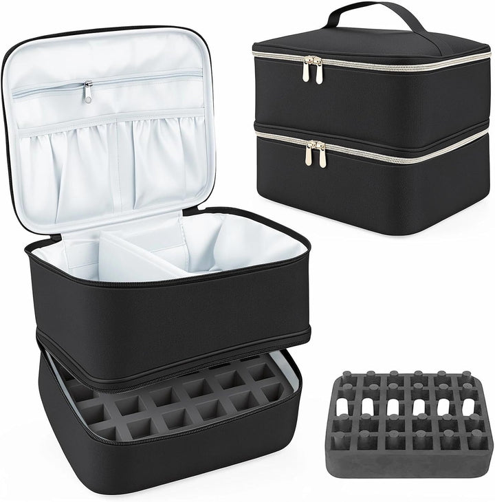 Doppelschicht Nagellack Aufbewahrung, Tragbarer Nagellack Organizer