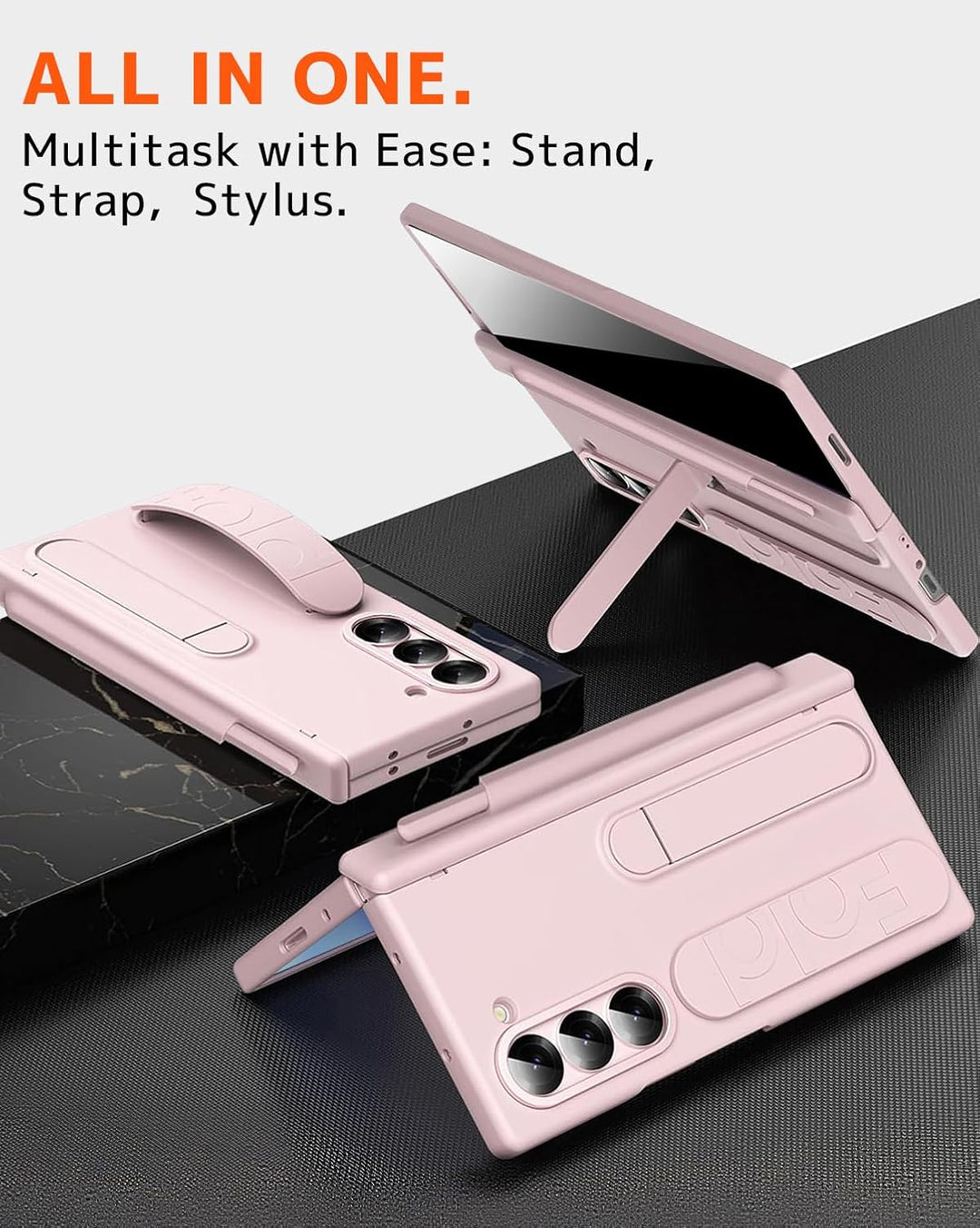 NINKI für Samsung Galaxy Z fold 7 Hülle mit Stift, fold7 case mit Privacy Screen, Scharnier fold7 sc